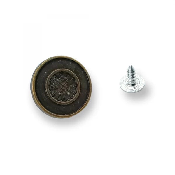 20 mm 32 L Patterned Enameled Jeans Button E 1215