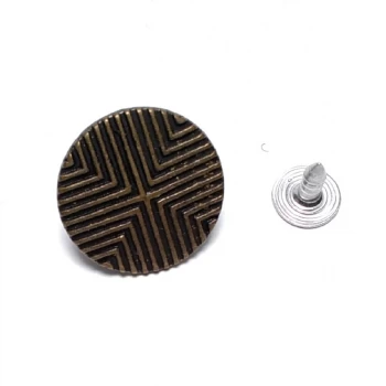 19 mm 30 L Line Pattern Jeans Button E 1454