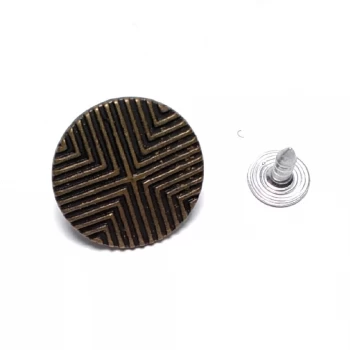 19 mm 30 L Line Pattern Jeans Button E 1454