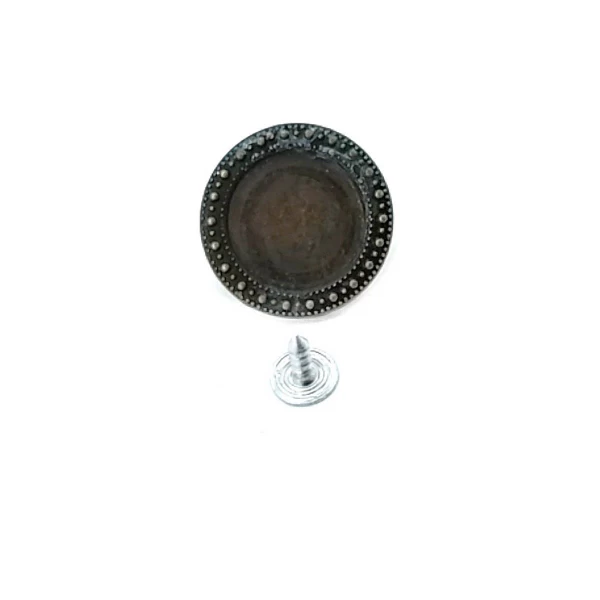 24 mm 38 L Patterned Enamel Jeans Button E 574