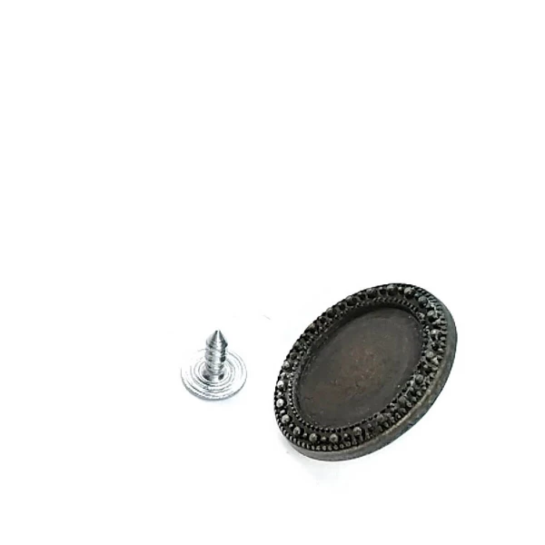 24 mm 38 L Patterned Enamel Jeans Button E 574