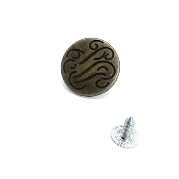 20 mm 32 Boy Desenli Kot Düğmesi E 844