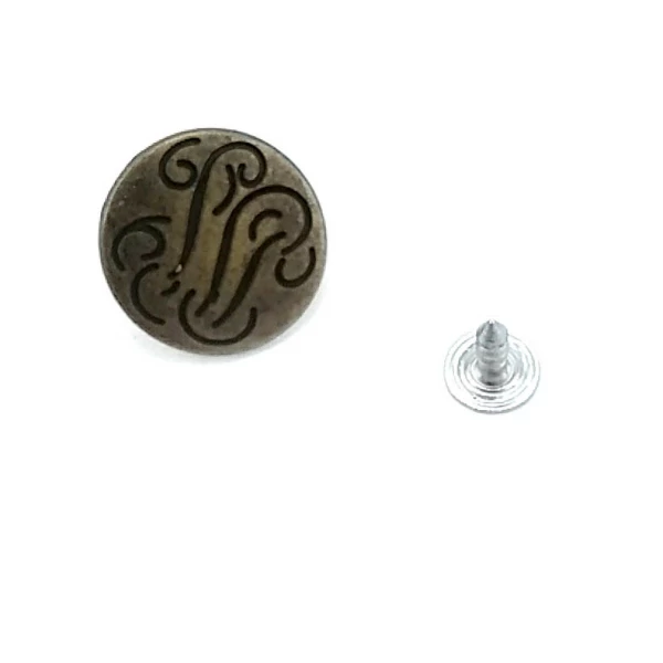 20 mm 32 Boy Desenli Kot Düğmesi E 844