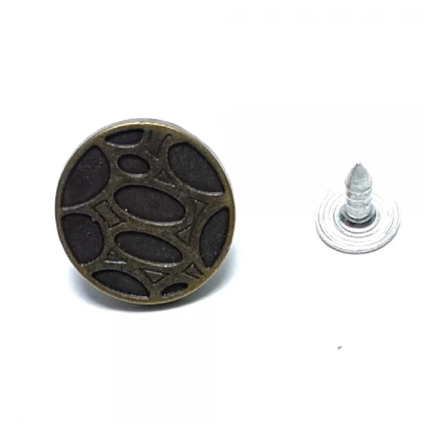 17 mm 28 Boy Desenli Kot Düğmesi E 848 17 mm 28 Boy Desenli Kot Düğmesi E 848