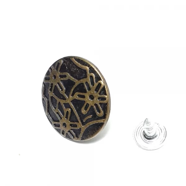 17 mm 28 Boy Papatya Desenli Kot Düğmesi E 860 17 mm 28 Boy Papatya Desenli Kot Düğmesi E 860