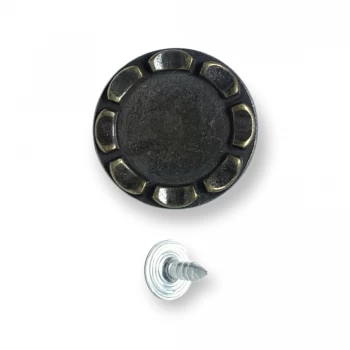 17 mm 28 L Patterned Enameled Jeans Button E 869