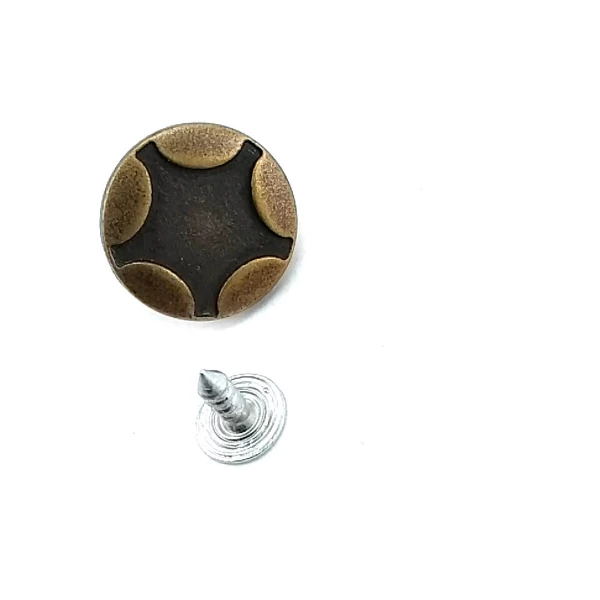 18 mm 29 L Star Design Jeans Button E 872