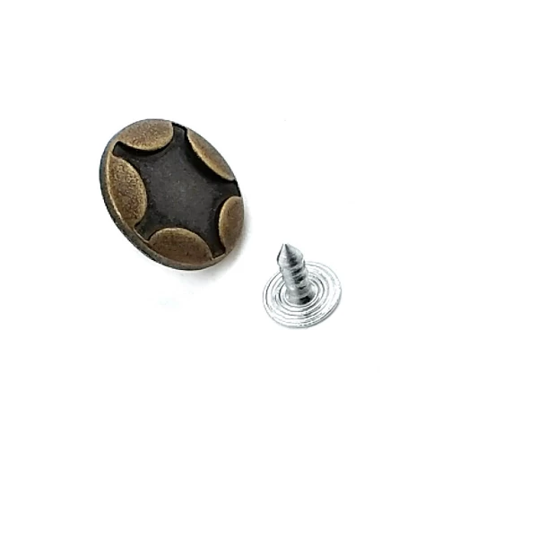 18 mm 29 L Star Design Jeans Button E 872