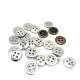 Metal button post four holes 15 mm - size 24 E 1278