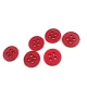 Metal button post with four holes 17 mm E 1012