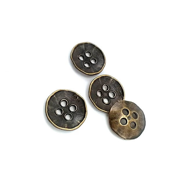 Retro four-hole metal button strut 20 mm - 31 lignes E 305