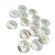 Metal perforated button with two holes 19 mm E 1420