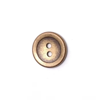 17 mm 28 Lignes Punched metal button with two holes E 1776
