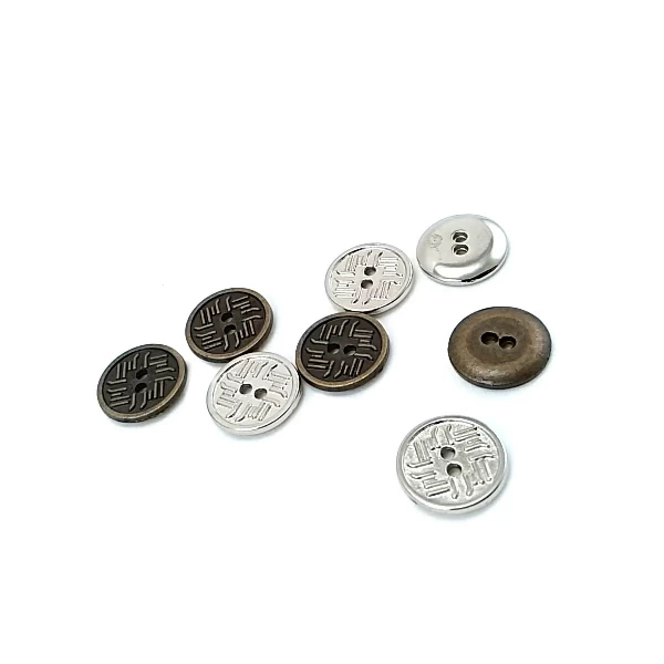 13 mm Two-Hole Labyrinth Pattern Button E 551