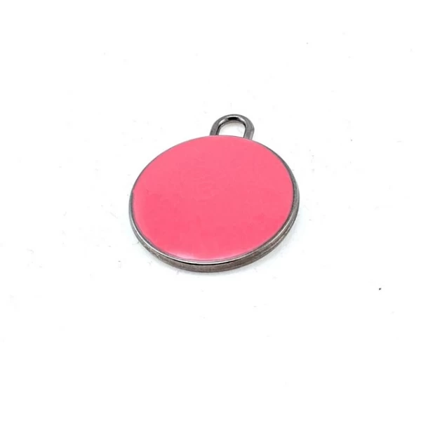 Zipper Pullers with plain and enamel space design 34 x 28 mm E 877