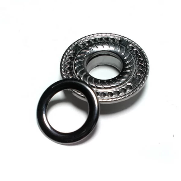 Zamak eyelet patterned oversized diameter 40 mm E 594