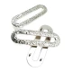 Oval kenarlı ve desenli metal kuşgözü 20 x 60 mm E 663 Oval kenarlı ve desenli metal kuşgözü 20 x 60 mm E 663