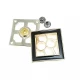 Patterned and stylish metal snap button 42 x 42 mm E 1310