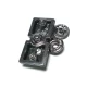 Metal Stylish Double Piece Snap Button Button 37 x 17 mm E 1860