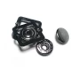 Metal Square Frame Double Track Snap Button 20 x 20mm E 1965
