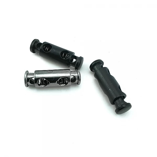 Metal kordon kilidi çift delikli 24 mm E 1365 Metal kordon kilidi çift delikli 24 mm E 1365
