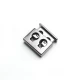 Double hole square shape metal stopper 16 mm E 2035