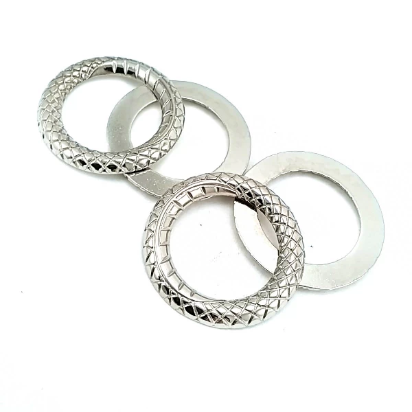 30 mm Snake Patterned Metal Ring Buckle E 357