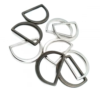2.6 cm Metal D Ring  Non Welded Nickel Plated Loop Ring for Buckle Straps Bags Belt E 766    