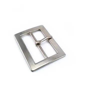 4 cm  Center Buckle Rectangular Plain Wide Edge Metal Buckle E 1237