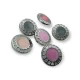 27 mm - 48 L Enamel Shank Button Zamak Metal Edge Pattern B 75