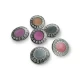 27 mm - 48 L Enamel Shank Button Zamak Metal Edge Pattern B 75