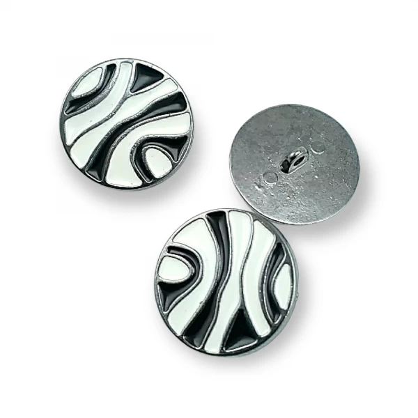 Çizgi Desenli Ayaklı Metal Düğme Metal 28 mm 44 Boy B 83