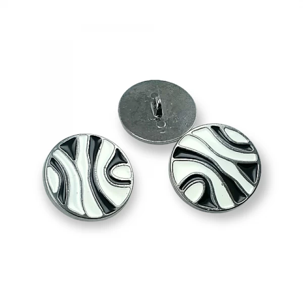 Çizgi Desenli Ayaklı Metal Düğme Metal 28 mm 44 Boy B 83