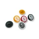 18 mm - 29 size Enamel Anchor Design Footed Jacket Button E 1151 MN