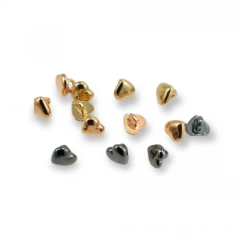 Kalp Şekilli Metal Ayaklı Düğme 9 mm - 18 boy E 1470