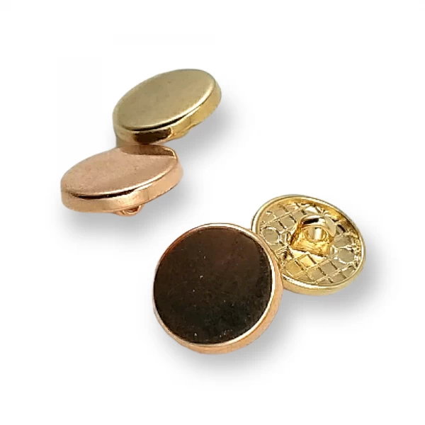 14 mm - 22 L Flat Coin Shape Shank Button E 2136