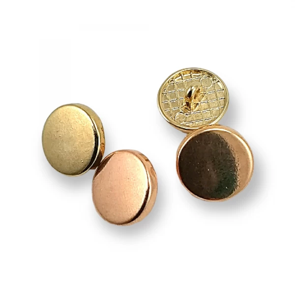14 mm - 22 L Flat Coin Shape Shank Button E 2136
