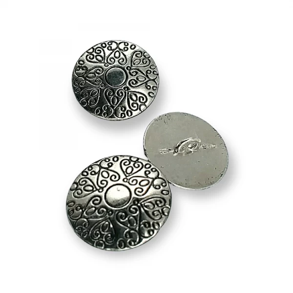 22,5 mm 36 L Motif Patterned Jacket and Coat Shank Button Metal E 378