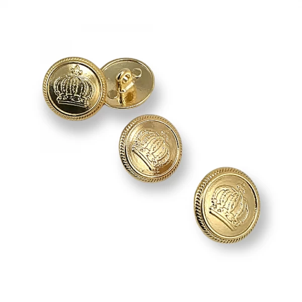 17 mm - 28 boy Taç ve Kenarları Çizgiler Baskılı Ayaklı Düğme E 980 17 mm - 28 boy Taç ve Kenarları Çizgiler Baskılı Ayaklı Düğme E 980
