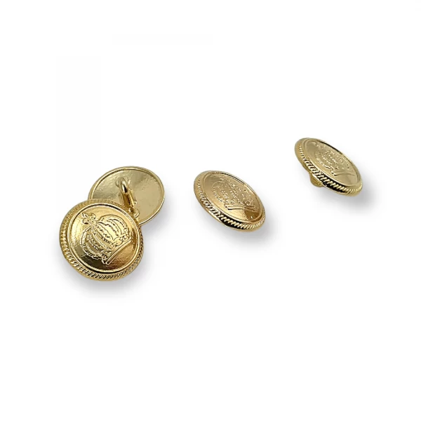 17 mm - 28 boy Taç ve Kenarları Çizgiler Baskılı Ayaklı Düğme E 980 17 mm - 28 boy Taç ve Kenarları Çizgiler Baskılı Ayaklı Düğme E 980