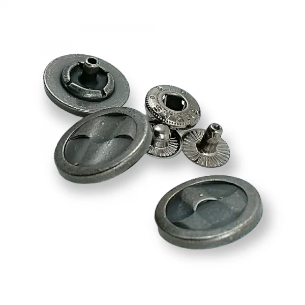 17 mm - 27 boy Şık Desenli Çıt Çıt Düğme E 1457