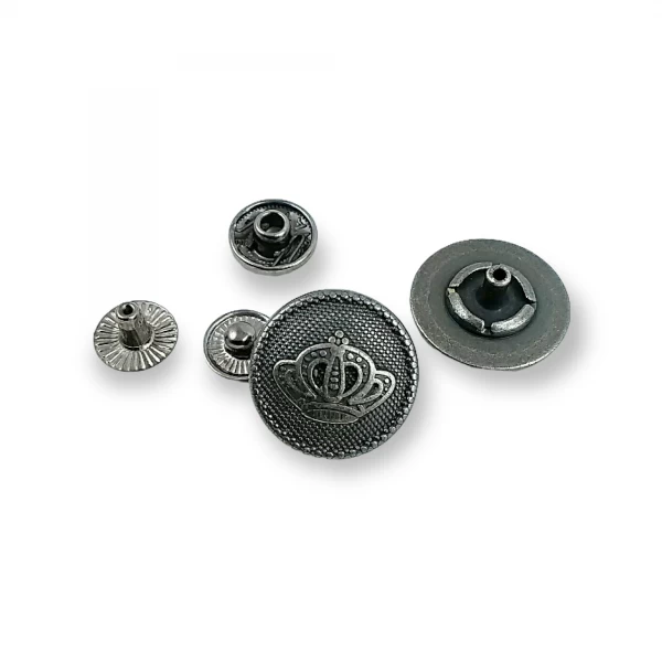 18 mm - 29 L Crown Logo Zamak Snap Button E 1466 V1