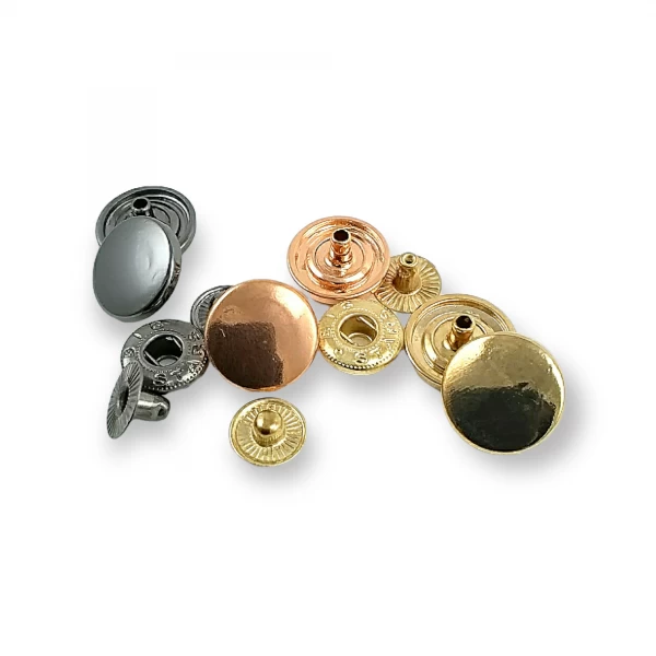 15 mm 24 L Convex Snap Fasteners Zamak Snap Buttons E 1477