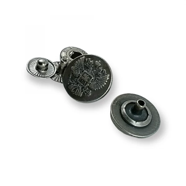 17 mm - 27 boy Logo Desenli Çıtçıt Düğme E 1492 17 mm - 27 boy Logo Desenli Çıtçıt Düğme E 1492