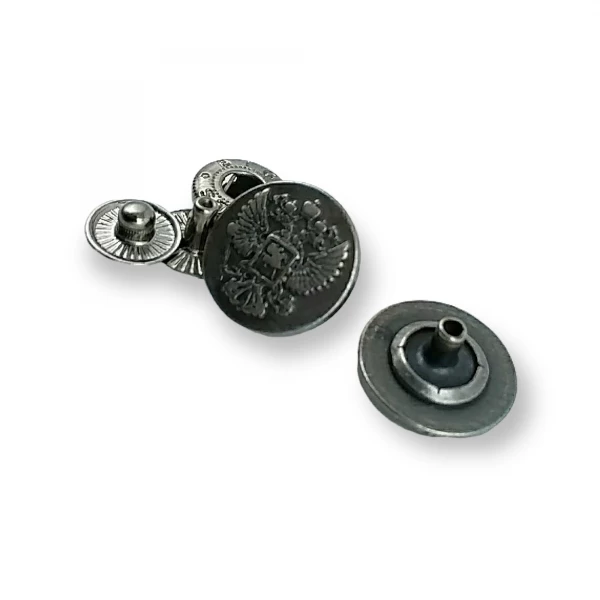 17 mm - 27 boy Logo Desenli Çıtçıt Düğme E 1492 17 mm - 27 boy Logo Desenli Çıtçıt Düğme E 1492