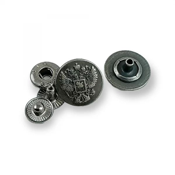 17 mm - 27 boy Logo Desenli Çıtçıt Düğme E 1492 17 mm - 27 boy Logo Desenli Çıtçıt Düğme E 1492