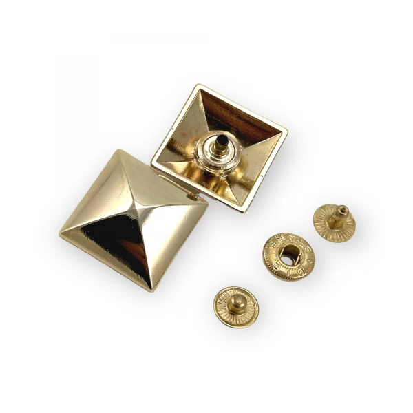 24x24 mm Pyramid Shape Snap Fasteners Button E 1696
