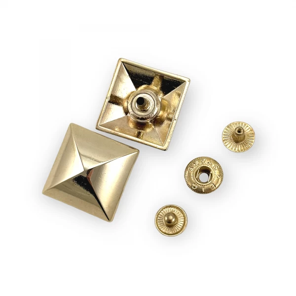 24x24 mm Pyramid Shape Snap Fasteners Button E 1696