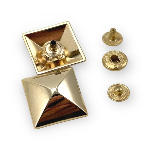 24x24 mm Pyramid Shape Snap Fasteners Button E 1696