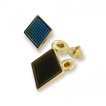 16 x 16 mm Şeffaf Mineli Estetik Mont Çıtçıt Düğmesi E 1947 MN